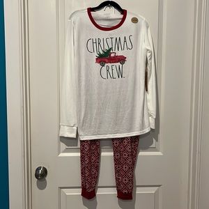 NWT- Rae Dunn Christmas PJ’s - large; MSRP: $68